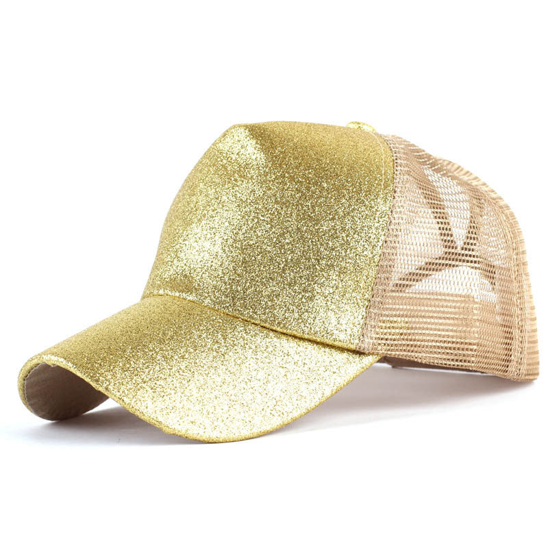 Sequins Ponytail Snapback Hats