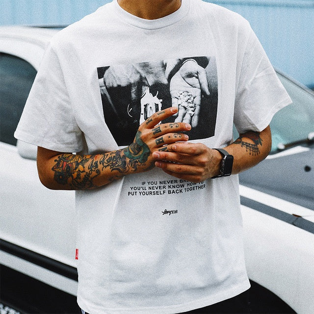 Printed Hip Hop Short Sleeve Tees