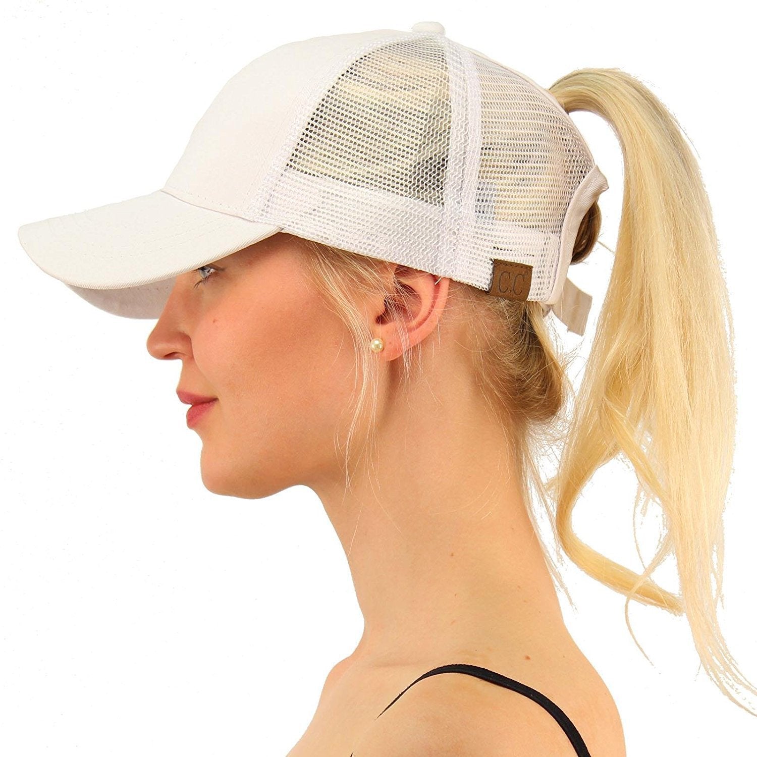 Sequins Ponytail Snapback Hats