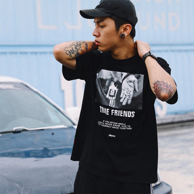 Printed Hip Hop Short Sleeve Tees