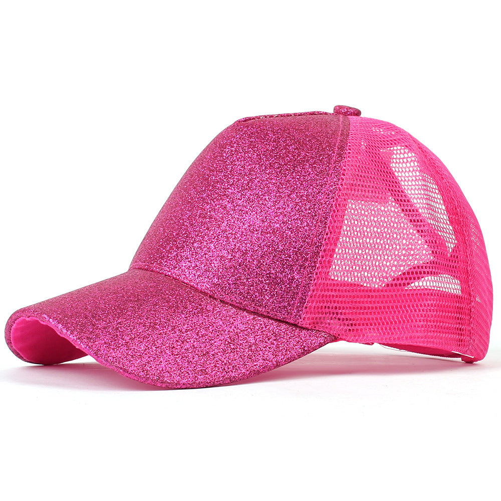 Sequins Ponytail Snapback Hats