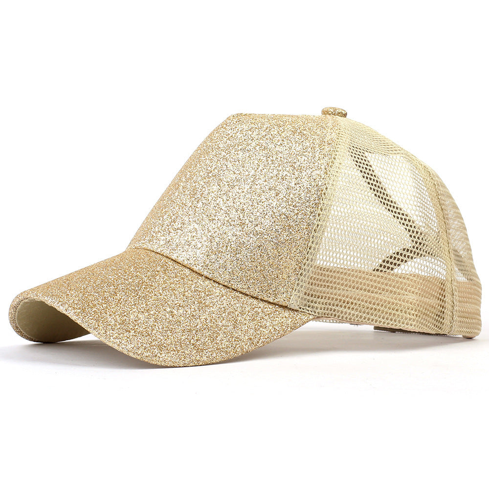 Sequins Ponytail Snapback Hats