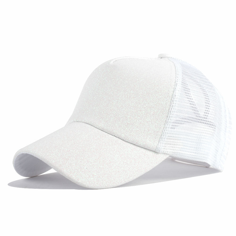 Sequins Ponytail Snapback Hats