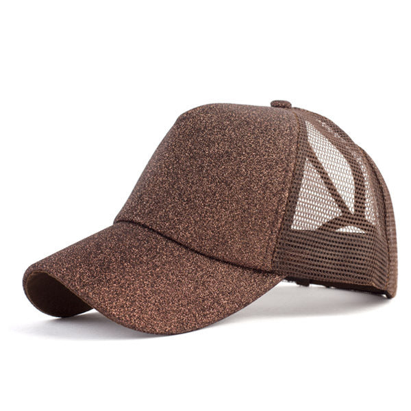 Sequins Ponytail Snapback Hats