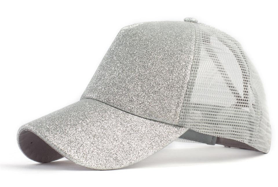Sequins Ponytail Snapback Hats