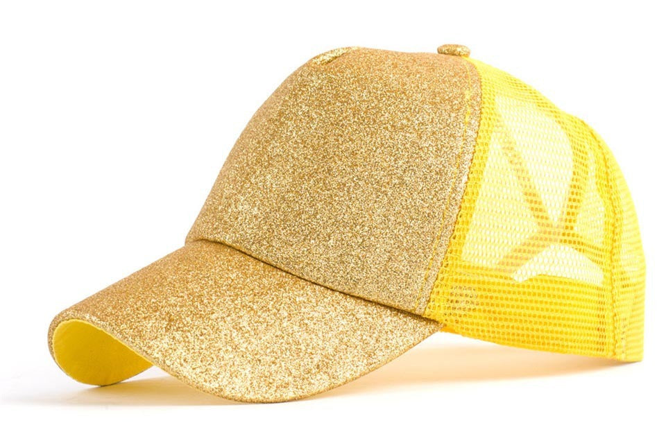 Sequins Ponytail Snapback Hats