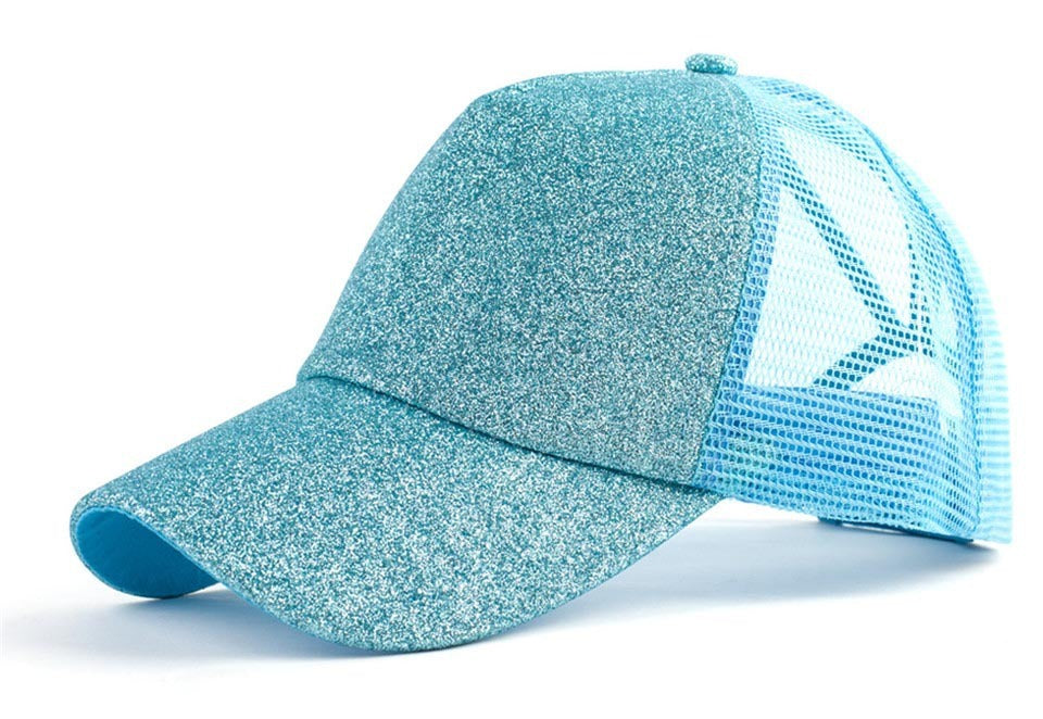 Sequins Ponytail Snapback Hats