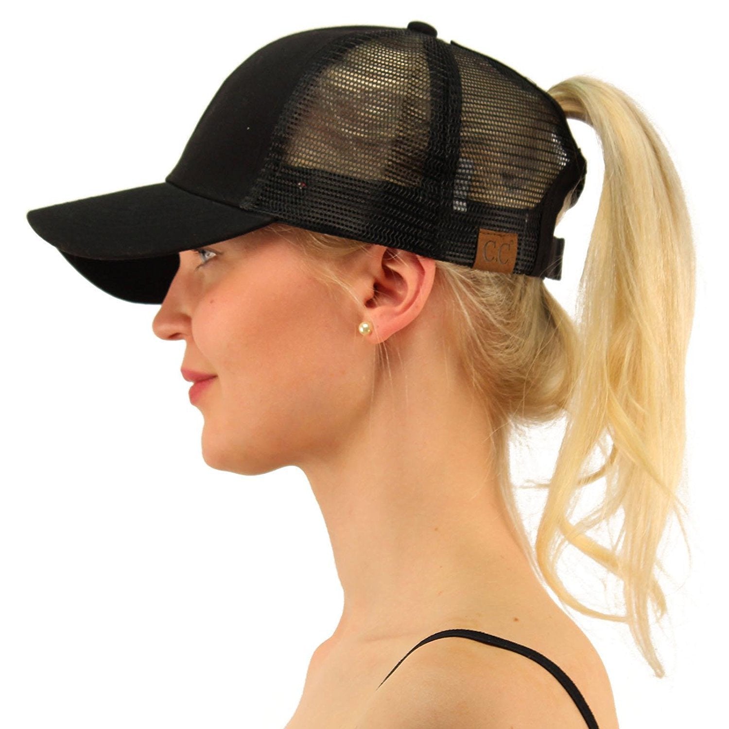 Sequins Ponytail Snapback Hats